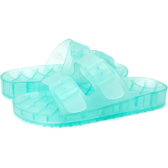 🍉 NWT | NIB • FUNKYMONKEY Women's “Jelly” Sandals • W7 • Aqua/blue - Picture 7 of 16